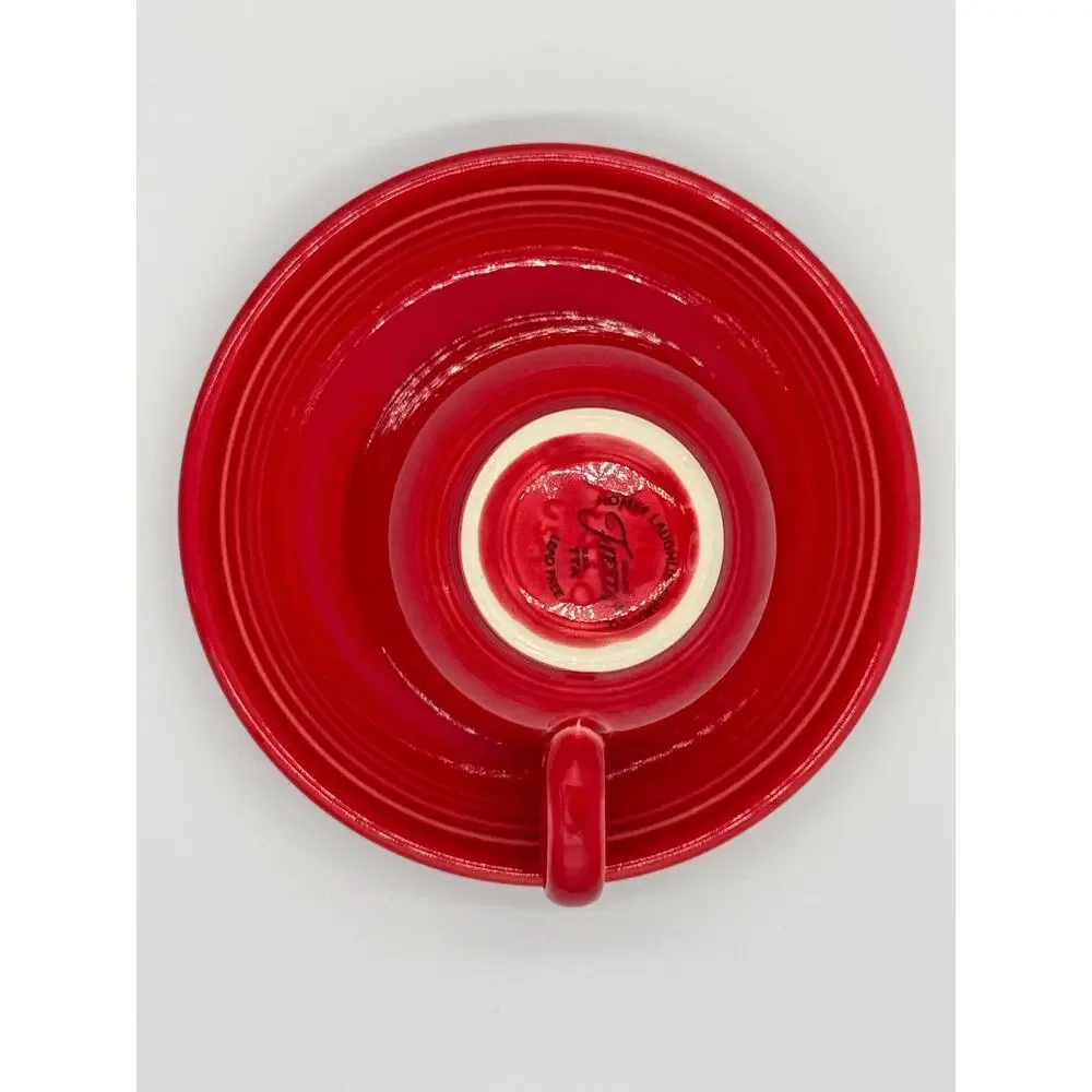 Fiesta by Homer Laughlin Teacup and Saucer Set - Scarlet Red
